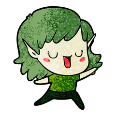 cartoon elf girl