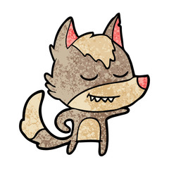friendly cartoon wolf