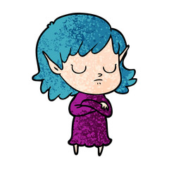 cartoon elf girl