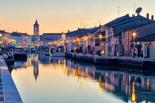 blue hour at Cesenatico