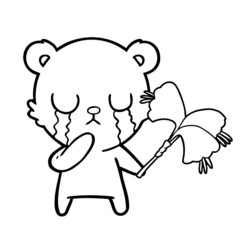 crying polar bear cartoon