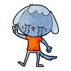 cartoon dog crying