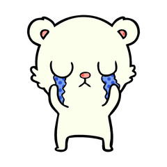 sad little polar bear cartoon