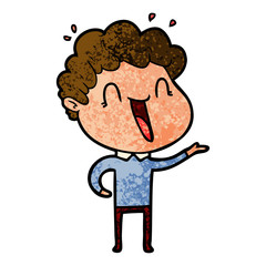 cartoon happy man