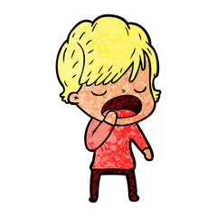 cartoon woman talking