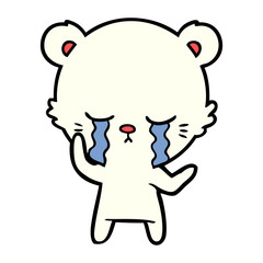 sad little polar bear cartoon