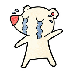 sad little polar bear cartoon