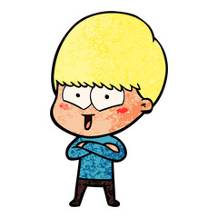cartoon happy boy