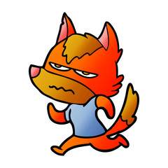 angry fox cartoon character