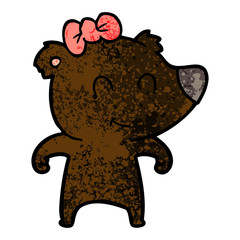 female bear cartoon