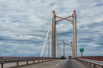 Fototapeta premium Zarate Brazo Largo Bridge, Entre Rios, Argentina