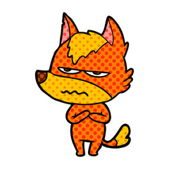 angry fox cartoon character