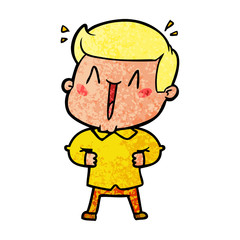 cartoon excited man