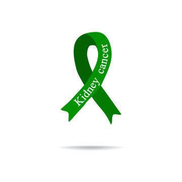 Cancer Ribbon. Kidney cancer. International Day of cancer. World Cancer Day. Vector illustration on isolated background