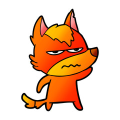 angry fox cartoon character
