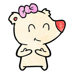 female polar bear cartoon