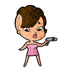 cartoon surprised girl