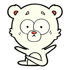 worried polar bear cartoon