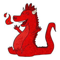 cartoon happy dragon