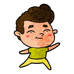 happy cartoon man