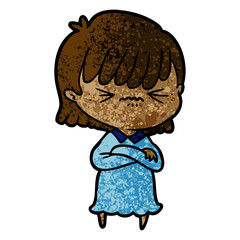 annoyed cartoon girl