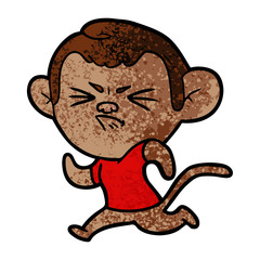 cartoon annoyed monkey