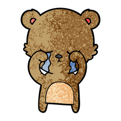 crying cartoon bear