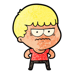 cartoon annoyed man