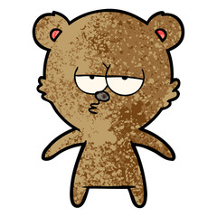 bored bear cartoon