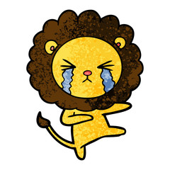 cartoon crying lion