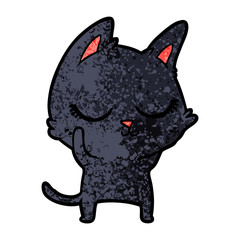 calm cartoon cat