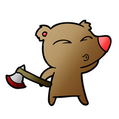 Obraz premium cartoon whistling bear