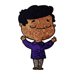 cartoon peaceful man