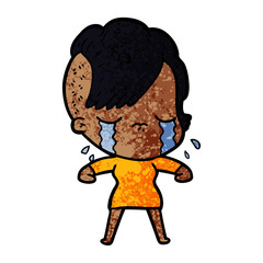cartoon crying girl