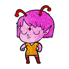 cartoon alien girl