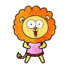 happy cartoon lion