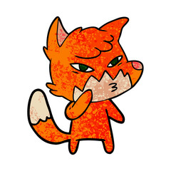 clever cartoon fox