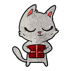 calm cartoon cat
