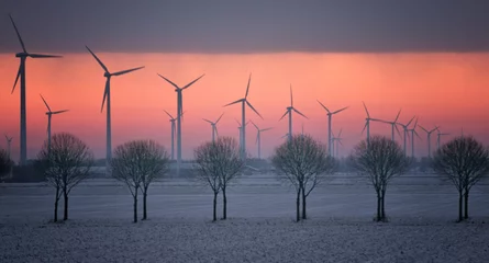 Foto auf Alu-Dibond Windenergy in the Netherlands © Ruud
