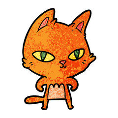 cartoon cat staring