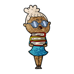 cartoon annoyed woman