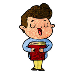 happy cartoon man
