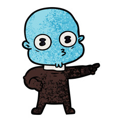 cartoon weird bald spaceman