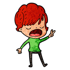 cartoon woman talking