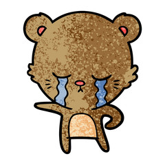 crying cartoon bear