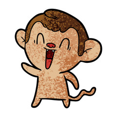 cartoon laughing monkey