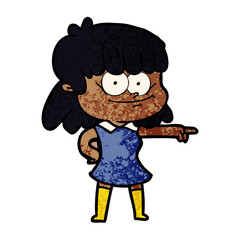 cartoon girl smiling