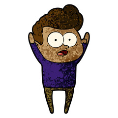 cartoon staring man