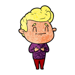 happy cartoon man