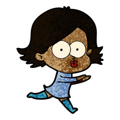 cartoon girl pouting